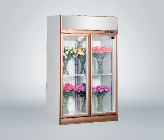 Вентиляторная система охлаждения климата коммерчески замораживателя двери свежего цветка стеклянного мульти-