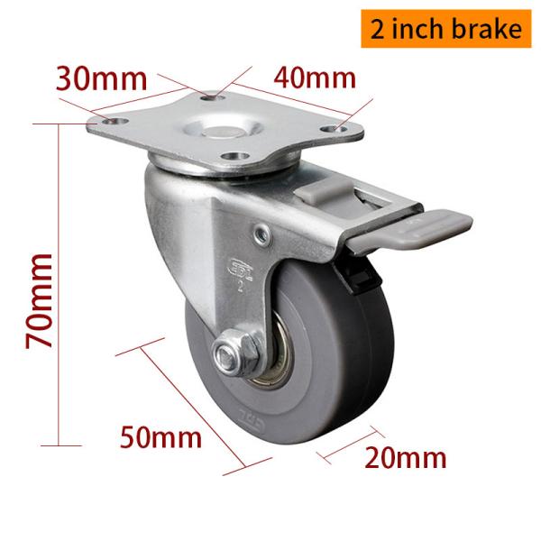 35kg 2 Inch Swivel Caster Wheels Mini 50mm Castor Wheels 262P-56