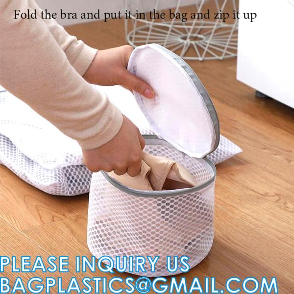 Mesh Laundry Bags for Delicates with Premium Zipper, Travel Storage Organize Bag, Clothing Washing Bags