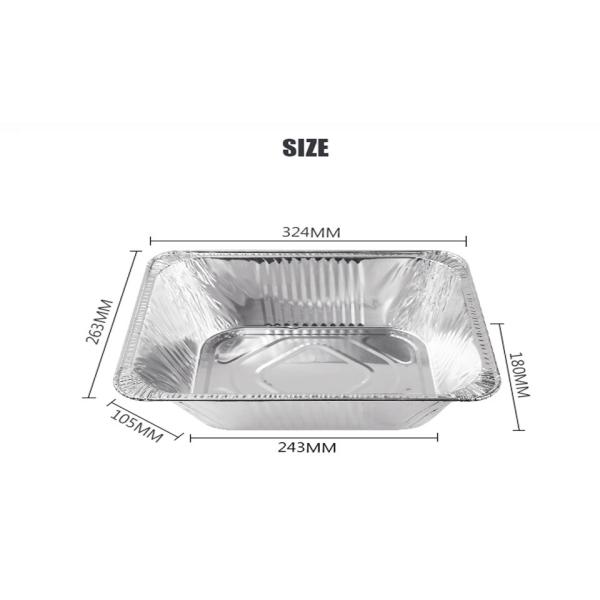 Лоток сверхмощных пищевых контейнеров алюминиевой фольги устранимый глубокий на вынос с крышкой фольги