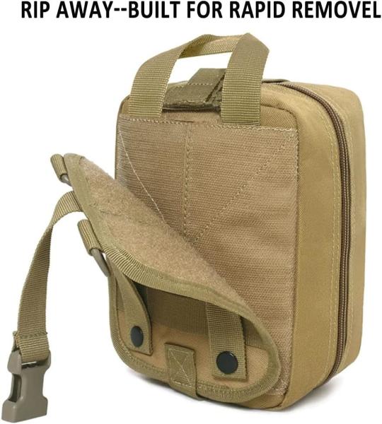 1000D Molle Ifak Pouch Rip Away, Tactical Tear Away Medical Pouch Empty, ornaments First Aid Pouch Bag Only for Camping