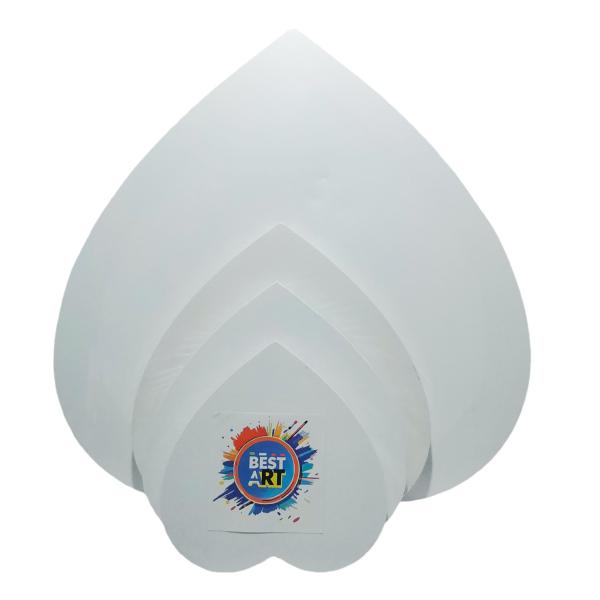 Heart Shaped Stretched Canvas Board Pre Primed Blank Stretched Canvases For Painting