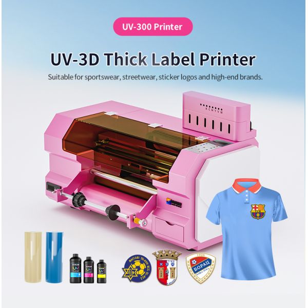 XP600 A3 Pet Film Printer UV Dtf Printer For 3D Puff TPU Sticker Cloth Garment Hoodies