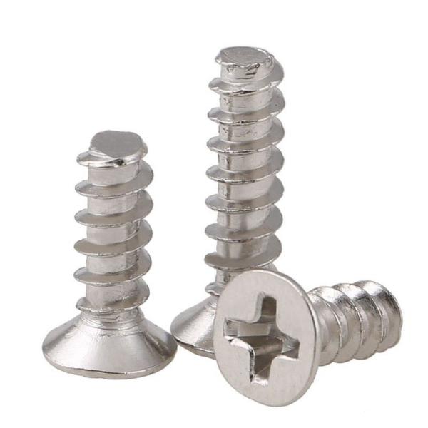 Stainless Steel M2 Flat Head Screw , Blunt Round 4mm Self Tapping Screw