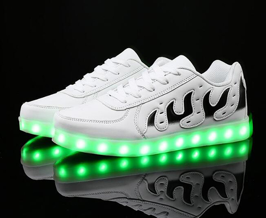 Led Light Up Neon Color Emitting Lace-up Trainer Led Tenis Shoes Led Sneakers