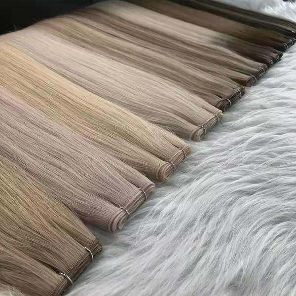 Double Drawn 100% Human Hair Genius Weft Trend Russian Thin Invisible Hair Extensions