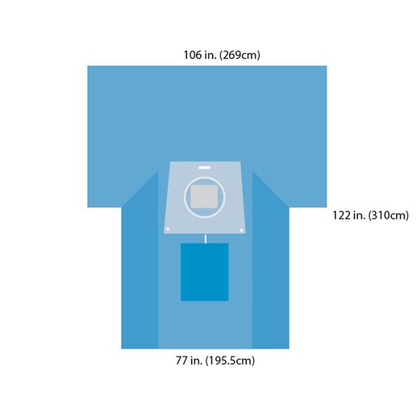 ETO Sterile Dark Blue Disposable Medical Drapes For C Section