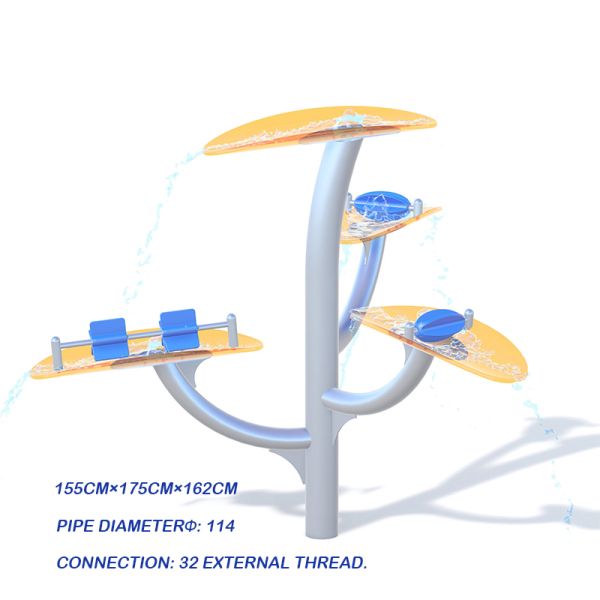   Fiberglass 304 Stainless Steel Cascading Flow Disk  Aqua Water Park Accessories Commercial Splash Pads
