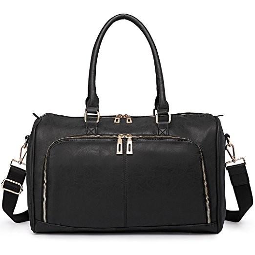 PU Leather Tote Baby Diaper Backpack Duffle Bag For Mummy