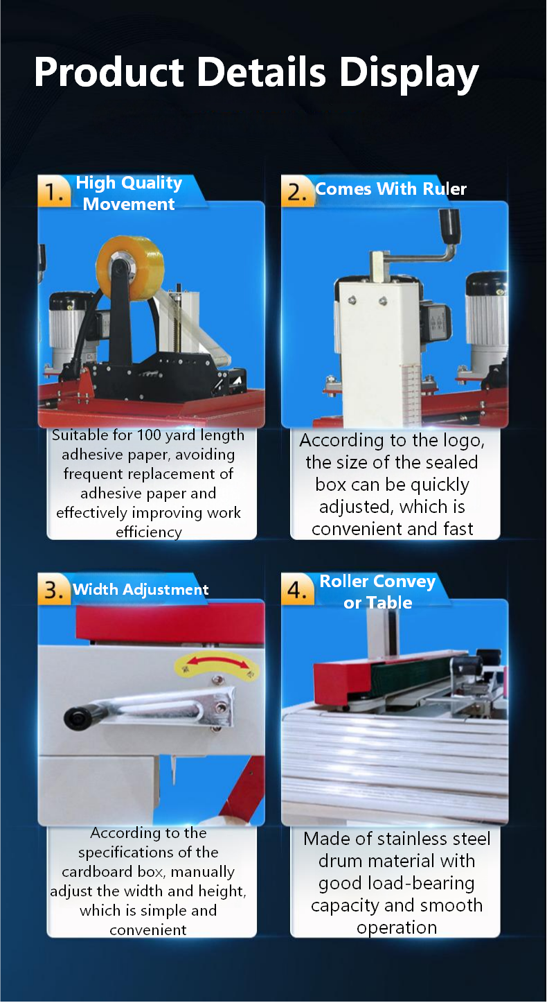Semi-automatic Carton Packaging Machine Carton Tape Machine Straight-Type Automatic Carton Sealing Machine FX001 Manual Fluting