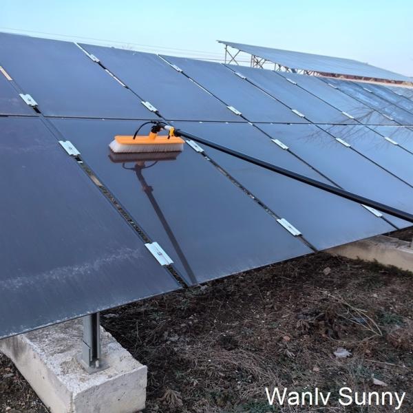 Manual Solar Panel Cleaning Brush with 55cm Brush Head and 7.5m Handle Fuel Manual
