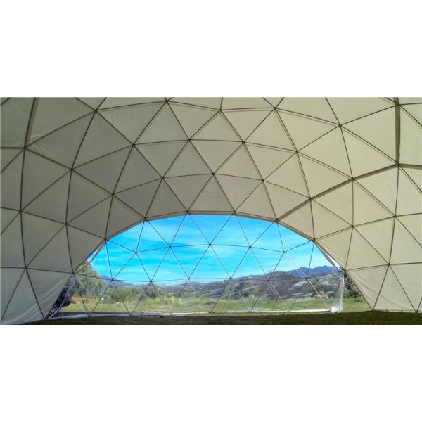 Geodesic Clear Dome Tents White PVC Cover Anti Heat Ventilation Windows