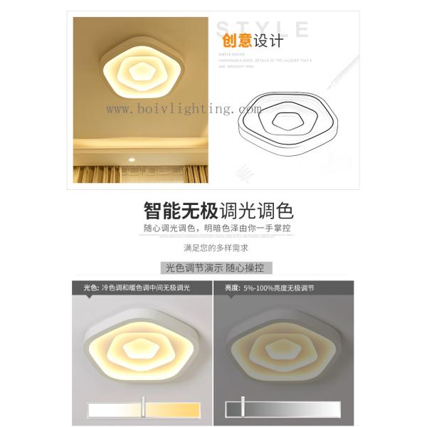 Modern Indoor Iron  Acrylic LED Ceiling Mount Light  For Living Room Hotel BV2137