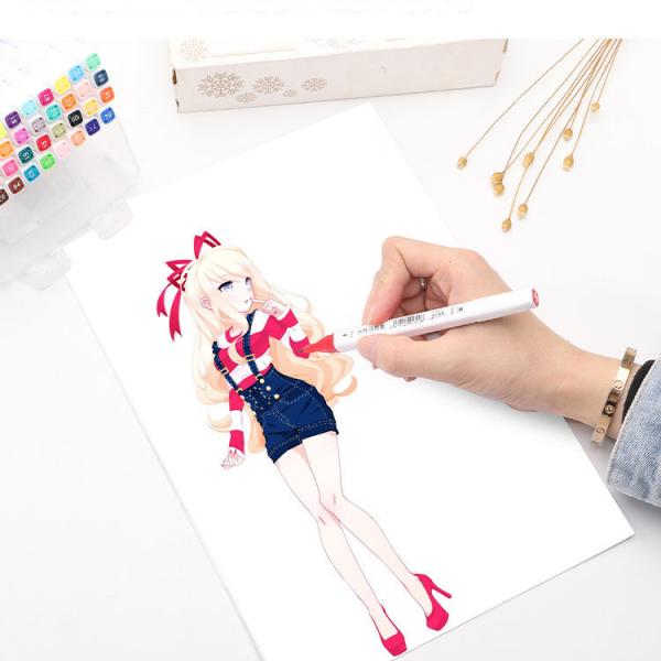 Student Painting Watercolor Art Marker Pen with Custom Logo and Dual-Side Writing