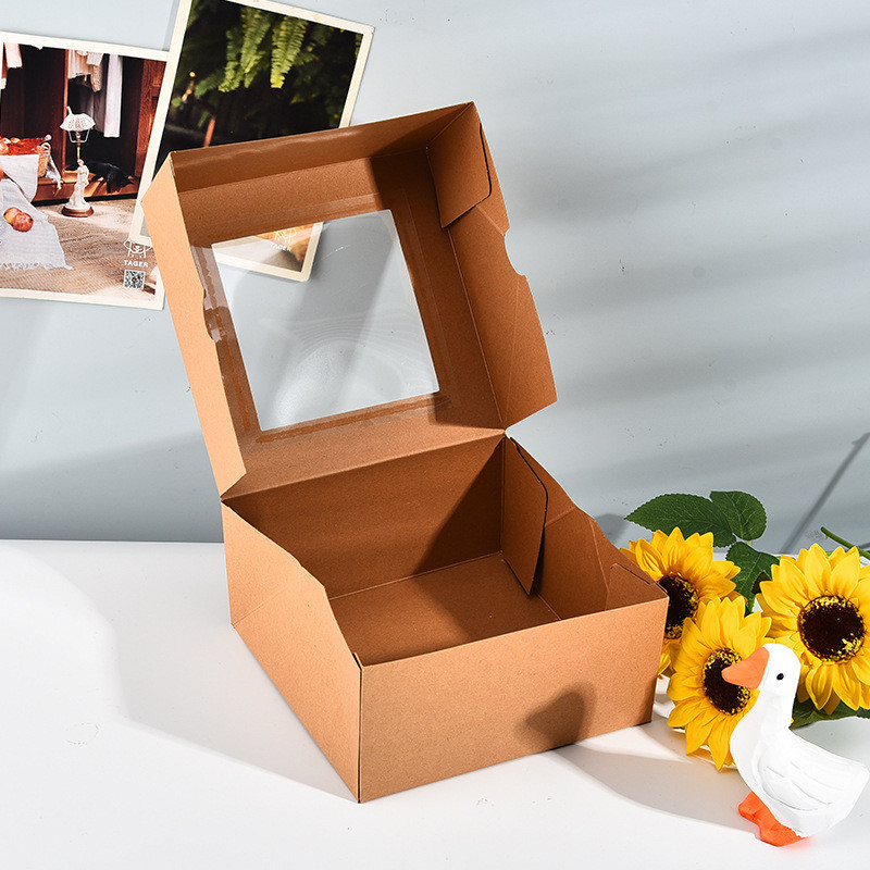Clear Window Cake Packaging Bakery Box 5.5inch Foldable with 29.000kg Gross Weight