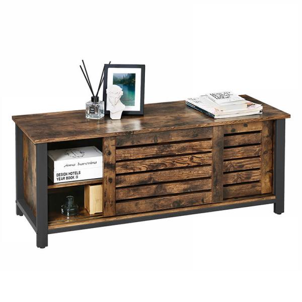 Wooden TV Cabinet with Sliding Doors, Rustic Television Cabinet, Entertainment Furniture, ULTV41BXV1