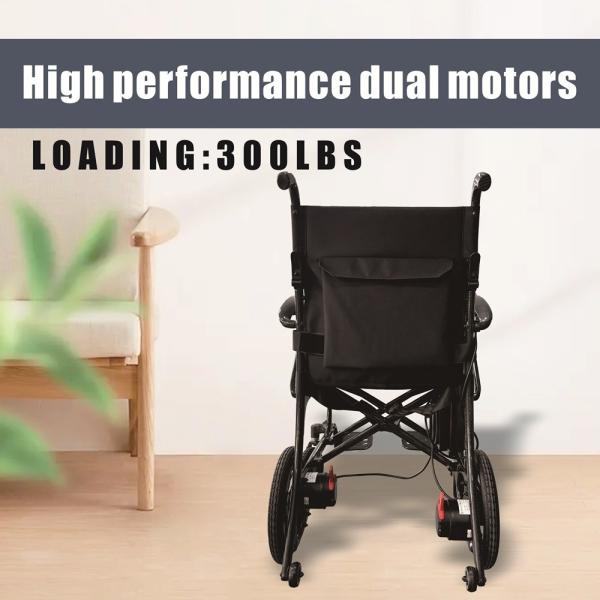 Electric Wheelchair with Electromagnetic Braking and DC24V150W*2 Brushless Motor Easy