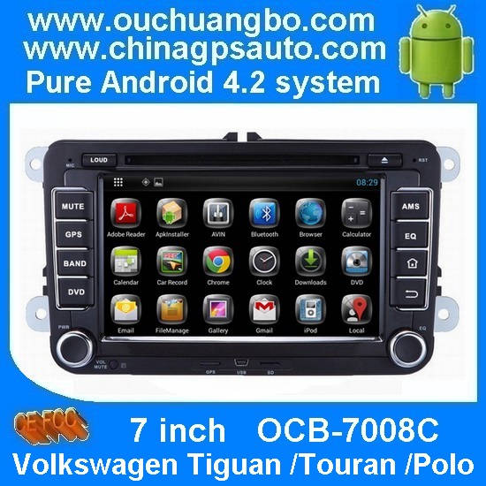 Ouchuangbo Car DVD Radio Player Volkswagen Tiguan/Touran /Polo Capacitive Screen Android 4.2 System OCB-7008C