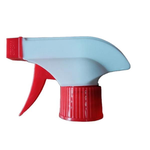 Red White Color Plastic Trigger Sprayer 28mm For Garden Cleaning Washing Bottle