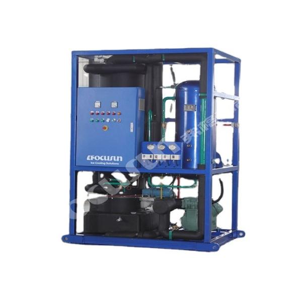380v Bitzer compressor máquina de gelo de tubo para bebidas frias e frutos do mar