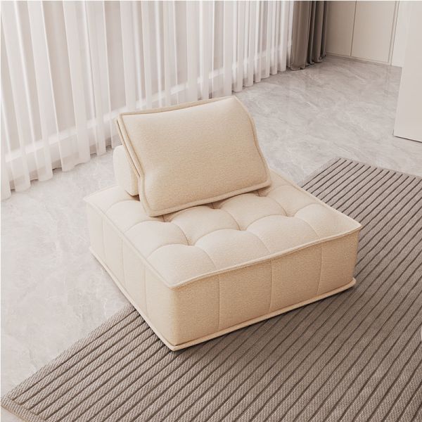 Single Seater Fabric Square Villa Vacuum Compressed Stackable Sofa Quick Rebound Without Deformation