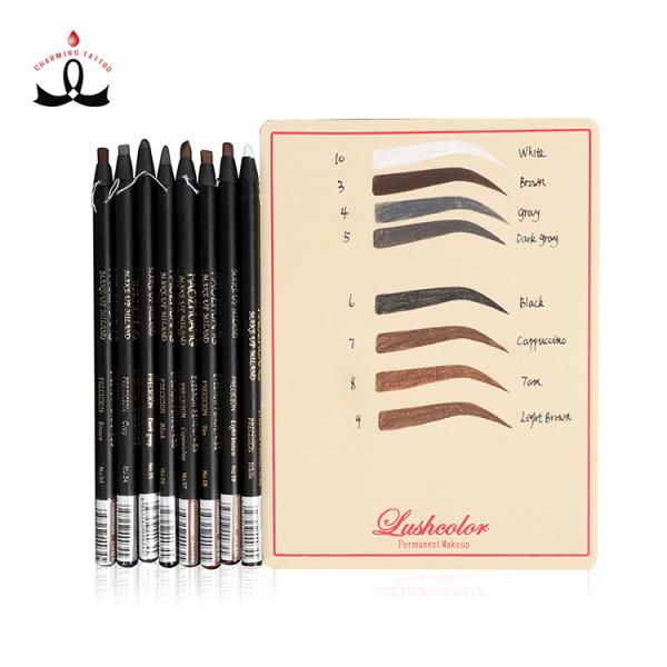 PMU Microblading Waterproof Eyebrow Pencils With Brush
