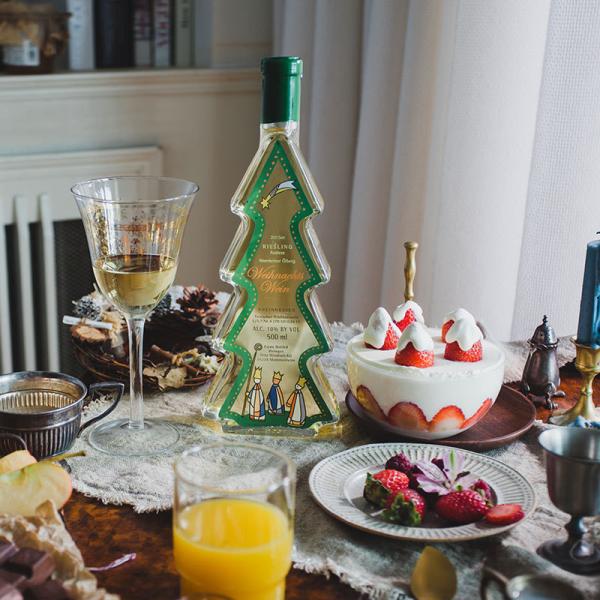 BPA Free Empty Glass Drink Bottles 500ml Christmas Tree Glass Bottle