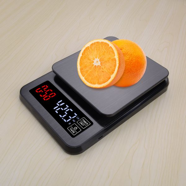 Mini LCD Digital Electronic Coffee Scale with Timer 5kg/0.1g Precision and 4 Unit Conversion for Kitchen Use
