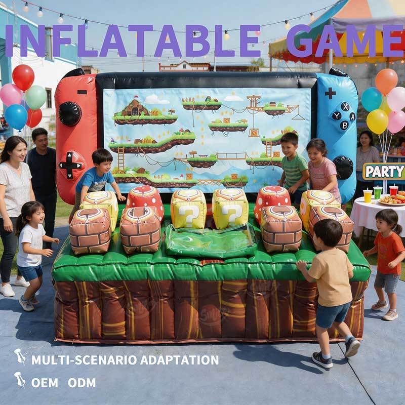 Commercial Grade Video Game Theme Inflatable Interactive Game for Kids Party Rental Business