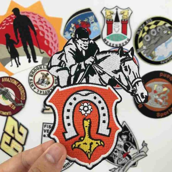 PMS Colors 100 Embroidered Sports Team Patches Sew On Backing