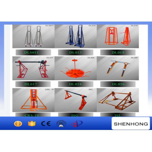 Manual Drive Cable Drum Jacks 3T - 20T Supporting Cable Reel Stringing