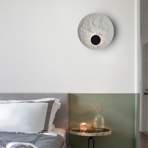 Round Moon White Body LED Home Wall light Stairs Bedroom Corridor Wall Sconce globe light fixture(WH-OR-60)
