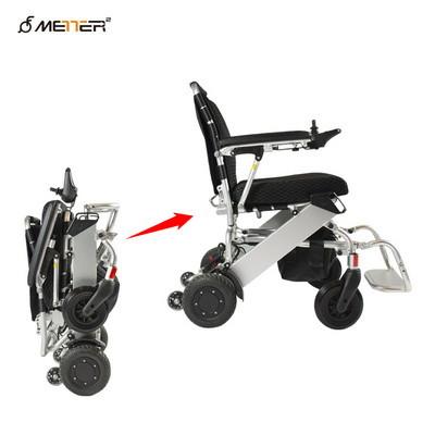 Portable Foldable Electric Wheelchair Aluminum Alloy Lightweight Motorized