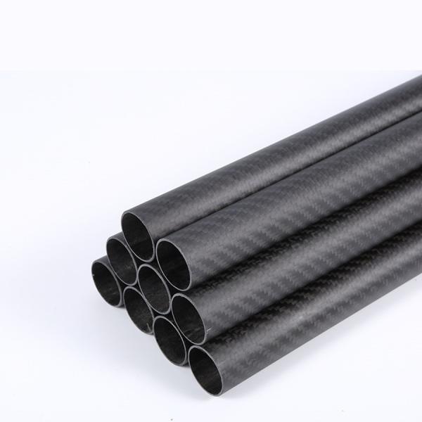 8x6x1000mm 3K Carbon Fiber Tube Roll Wrapped Pultrusion High Strength