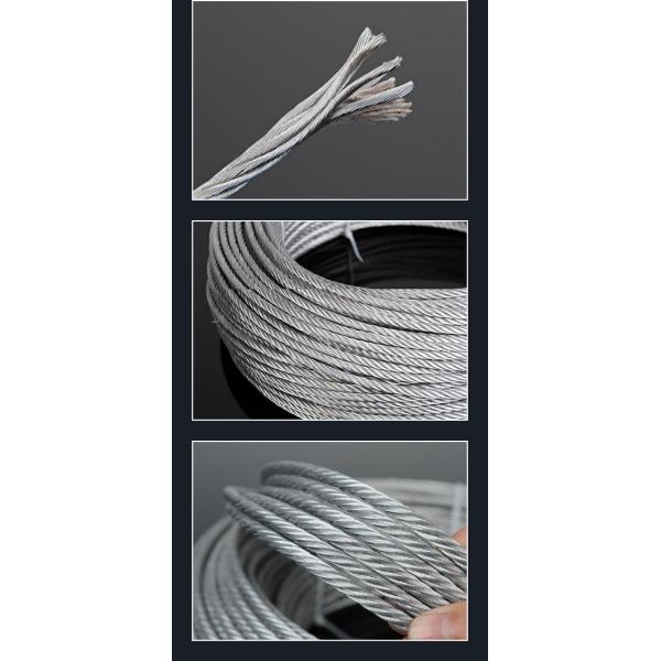 6mm 6x19 Fc 304 7x19 IWRC 10mm 12mm Ungalvanised Steel Wire Rope Cable ±1% Tolerance