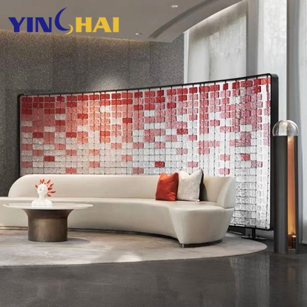 UV Resistant Glass Panel Room Divider High Hardness For Living Room And Dining Room