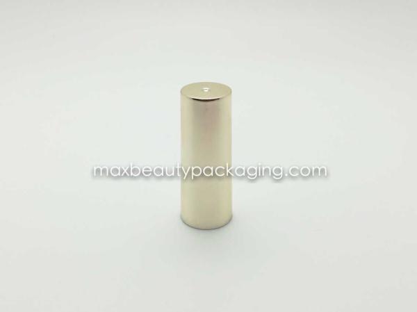 N1025 nail polish cap nail polish packaging plastic cap UV metallic gold coating finish nail polish cap and flat brush