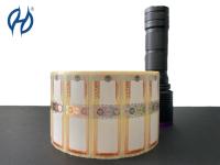Anti-copie Tax Stamp Duty papier de sécurité adhésif personnalisé pour le vin / tabac