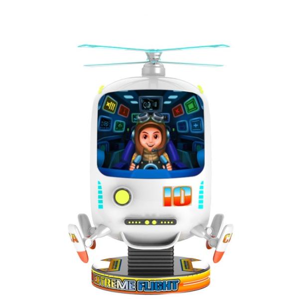 Amusement Park Kiddie Ride Machines 3d Extreme Flight W1480 * D2090 * H2240 Mm Size