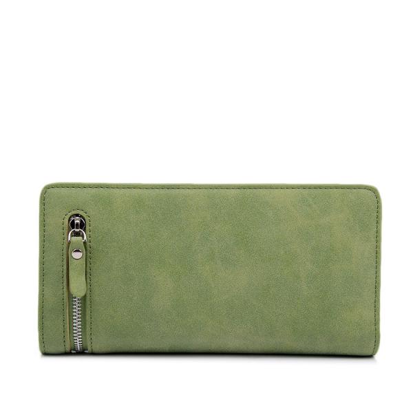 Orange Color Multi Card Organizer , PU Leather Clutch Wallets For Women