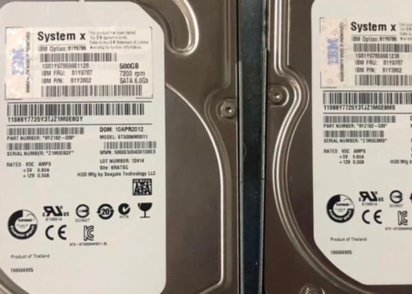 81Y9786 500G IBM Hard Disk 7.2K SATA 3.5 Inch M4 81Y9788 12 Months Warranty