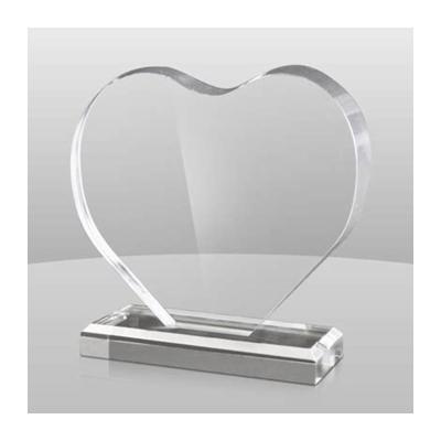 Custom Size Heart Shaped Acrylic Plaque Plexiglass Awards For Business Recognition