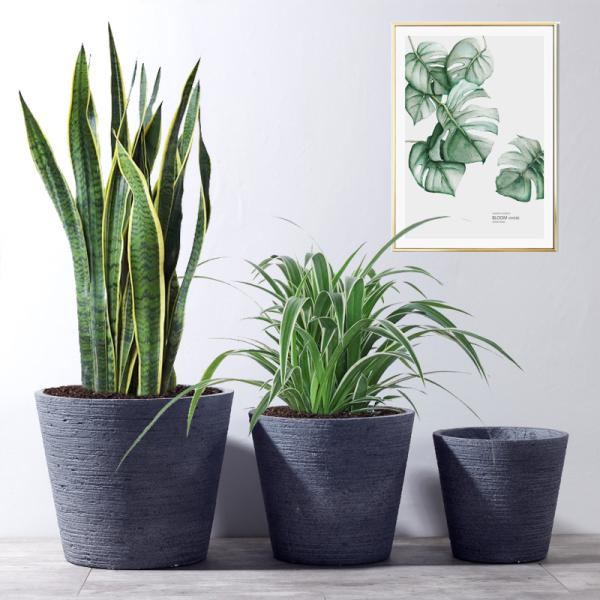 Plantadores de jardinagem da fibra de vidro dos potenciômetros dos potenciômetros da planta do MGO de Clay Pots Outdoor Flower Pots Gray Pot Planters