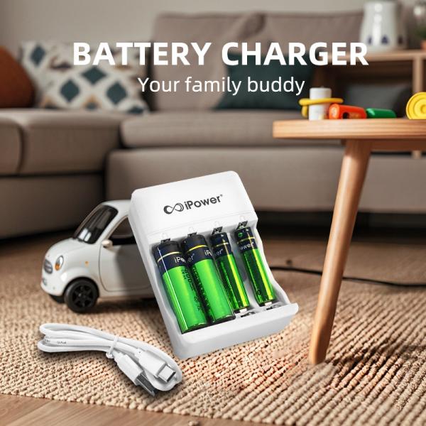 4 слота быстрый USB Аккумулятор умный зарядное устройство AA AAA NiMH NICD Зарядное устройство