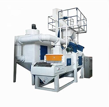 Abrasive Roller Conveyor Shot Blasting Machine , Automatic Blasting Machine