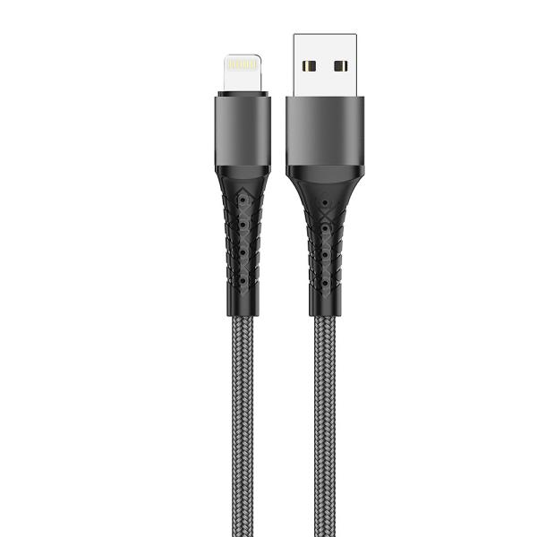 Câble de charge USB MetalSkin noir pour appareils alimentés C-C 20V3A 60W max/C-L 9V3A 27W max