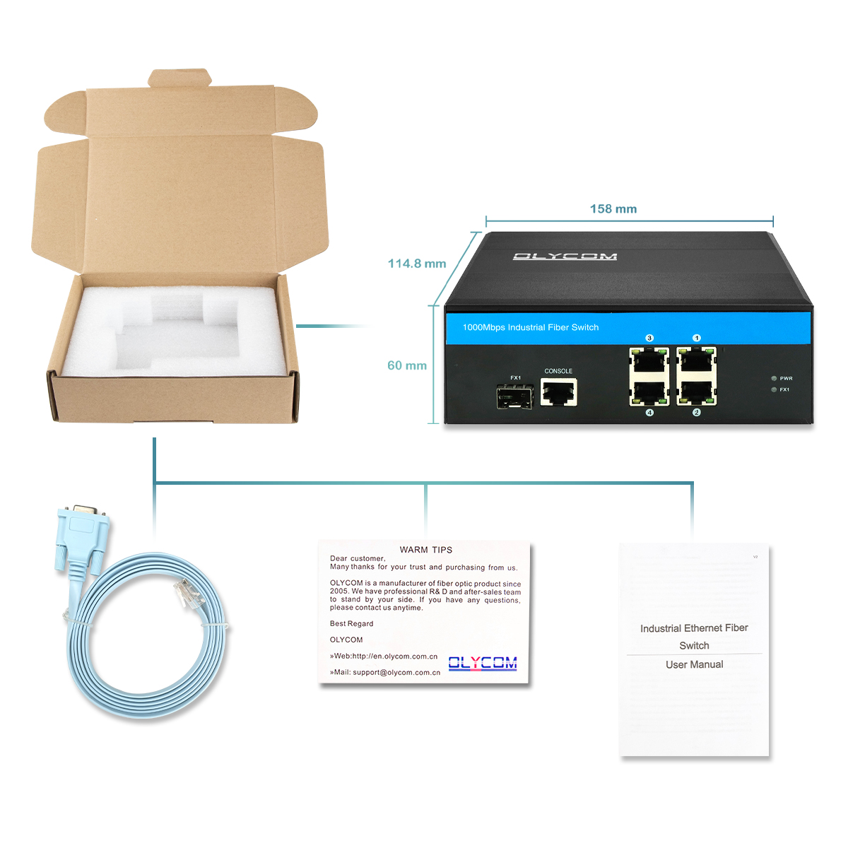 Внешний управляемый коммутатор PoE Гигабитная сеть Ethernet 2.5G Волоконный двойной вход 48V