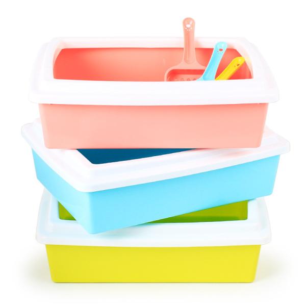 Semi Closed Cat Litter Box , Cat Litter Toilet Anti Splash Pet Toilet Cat Bedpans Reusable