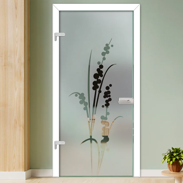 Customized Narrow Aluminum Frame French Glass Door Cloakroom Kitchen Indoor Aluminum Casement Doors