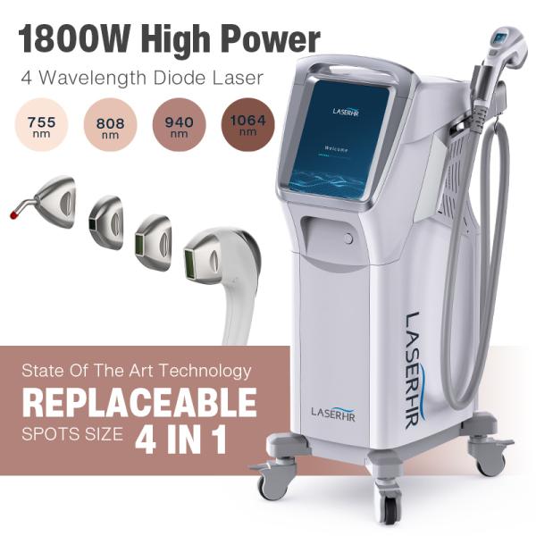 4 in 1 カスタマイズ 808nm アレキサンドライト Nd Yag クリニカルダイオードレーザー 脱毛機 販売用